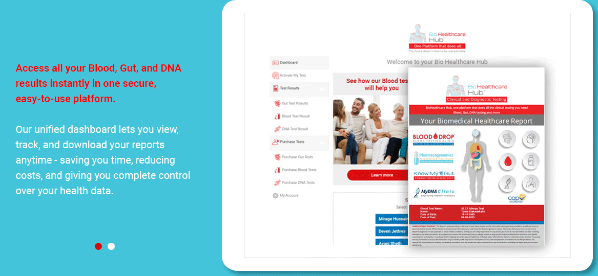 View results, learn more and orders more tests